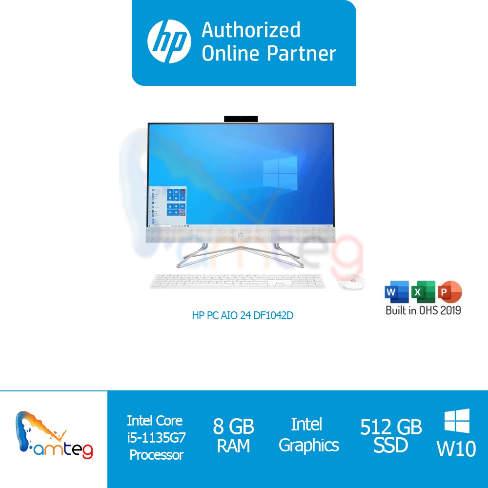 HP PC AIO 24 DF1042D / Intel i5 / 8GB /512 GB / WIN 11 (509C9PA)