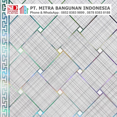 Shunda Plafon PVC - Mozaic - Silver Woven Pattern - PL 2515