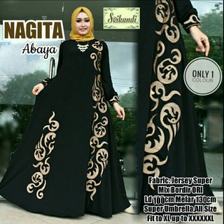 BEST SELLER Abaya  Jumbo  Nagita Supplier Baju  Murah 