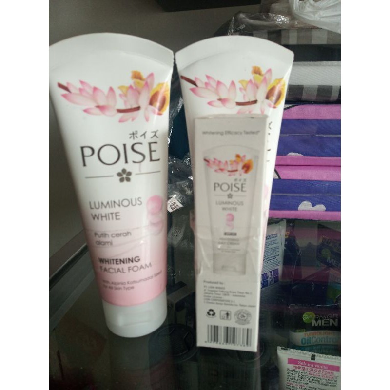 PAKET HEMAT POISE FACIAL FOAM + DAY CREAM / POISE LUMINOUS WHITE