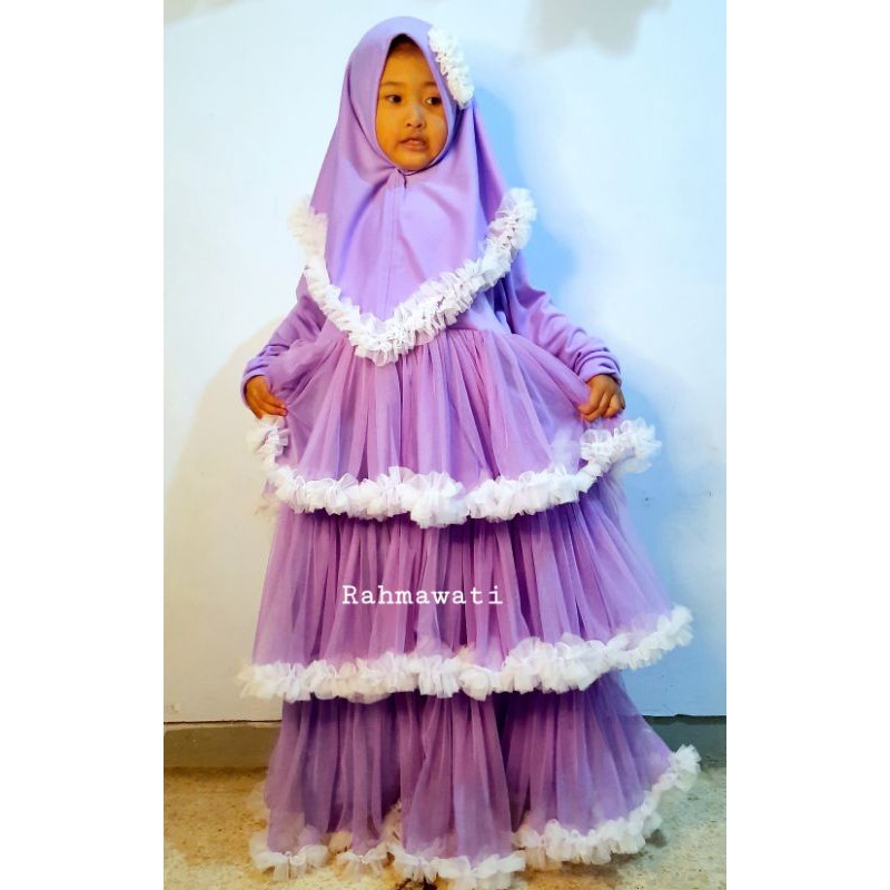 gamis tutu muslim anak perempuan maxy dress