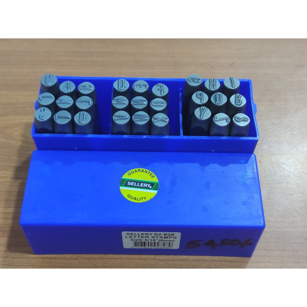 Sellery Huruf Timbul / Ketok Huruf & Angka / Steel Stamp 8 mm/6mm