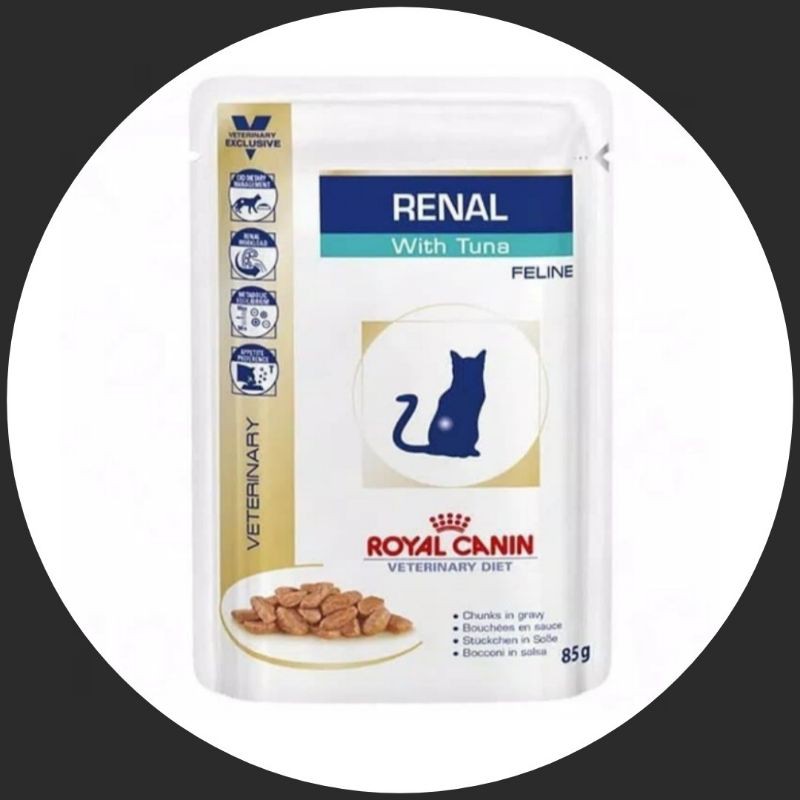 Royal Canin Renal Pouch 85gr 1 box (isi 12pcs) / Makanan Kucing Basah / Wet food