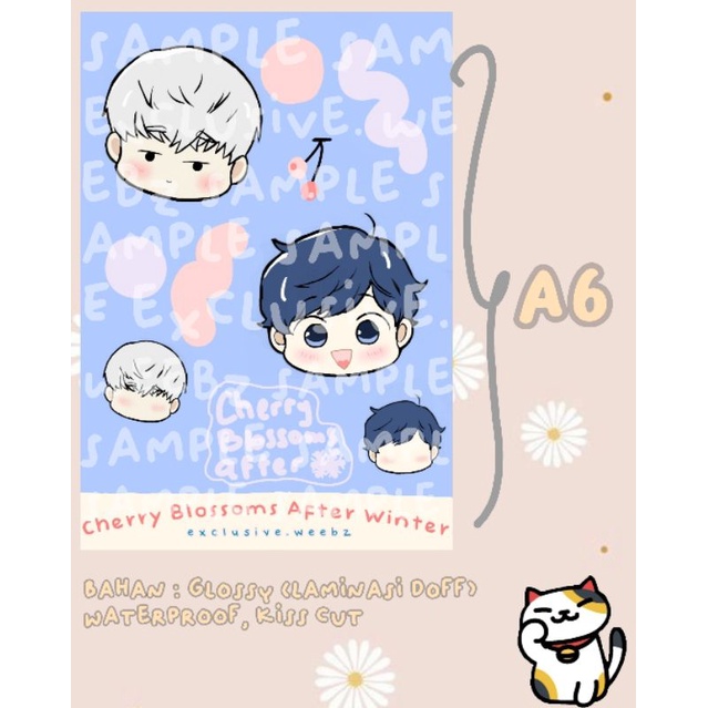 Sticker Sheets Cherry Blossoms After Winter BL Manhwa