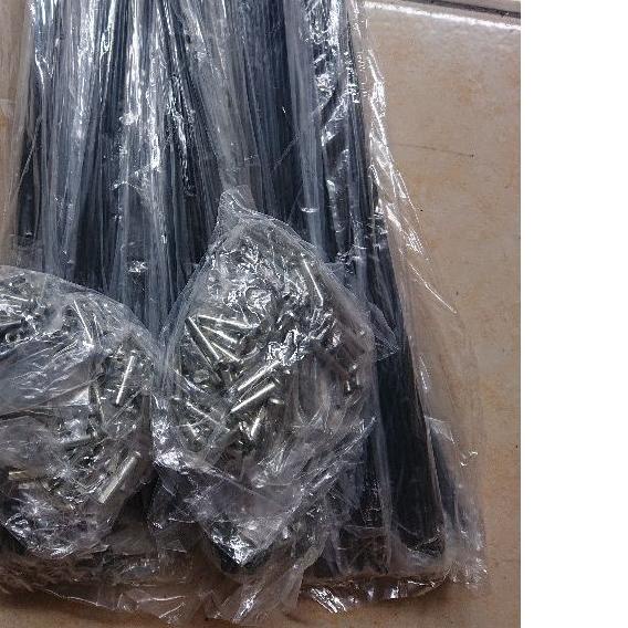 ➴ spoke ruji jari jari sepeda ukuran 700c nipple panjang pendek warna hitam ✰