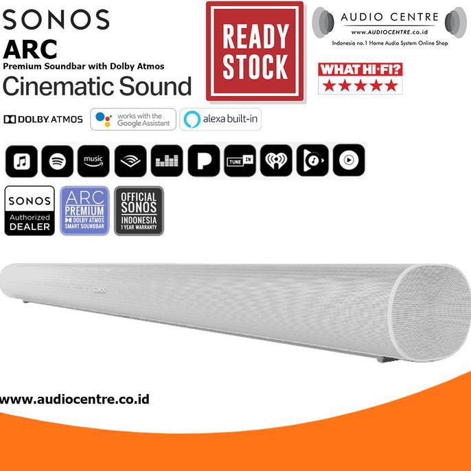 Jual SONOS ARC Premium Smart Soundbar With Dolby Atmos - Putih | Shopee ...