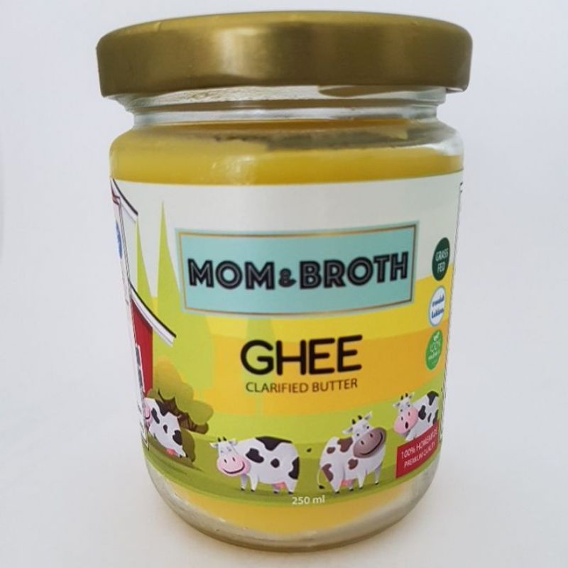 

Ghee clarified butter Mom & Broth 250ml Booster BB anak bayi / ghee butter organik / mentega / penambah berat badan anak / weight booster