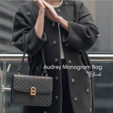 AUDREY BAG SMALL BLACK BUTTONSCARVES