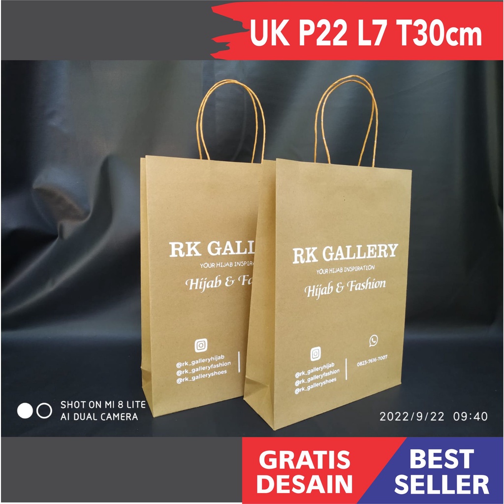 

Paperbag sablon, paper bag custom, paper bag coklat free desain,paper bag murah berkualitas, Custom paperbag, paper bag kraft sablon, tas kertas kraft sablon, paper bag wadag baju, Paperbag Sablon 22*7*29 Custom gratis desain