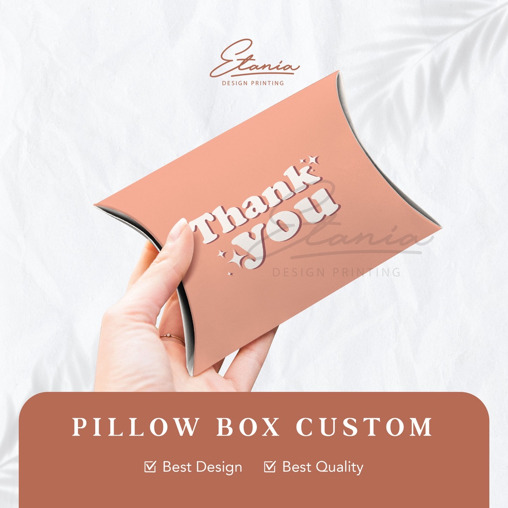 Pillow box custom pillow box packaging hijab olshop packaging hampers