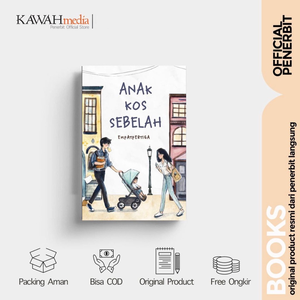 Buku Novel Anak Kos Sebelah Akad Empal Pertiga Kawahmedia