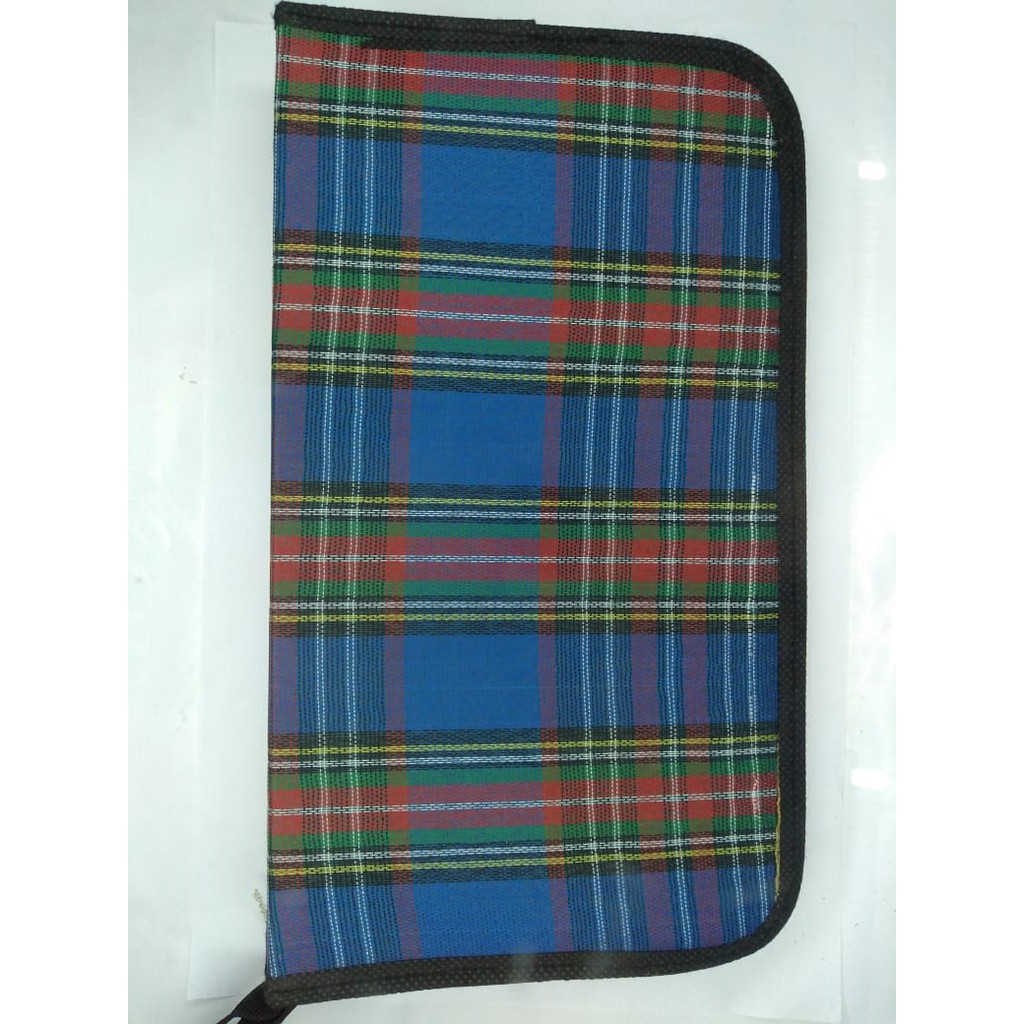 

CD DVD bag isi 80 keping kain motif kotak kotak tas kaset holder