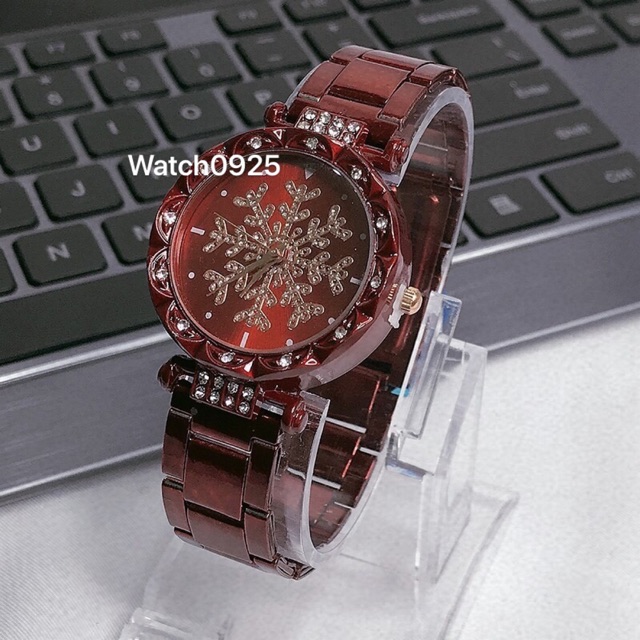 JAM TANGAN MURAH CEWEK WANITA SABUK BAJA MENONTON KELOPAK BARU FASHION JAM TANGAN WANITA GROSIR W101