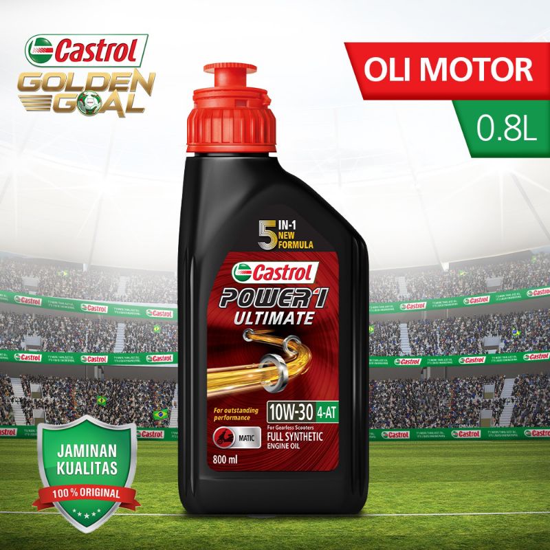 OLI MATIC CASTROL POWER1 ULTIMATE SCOOTER 10W30 4T 100% SYNTHETIC 0.8L