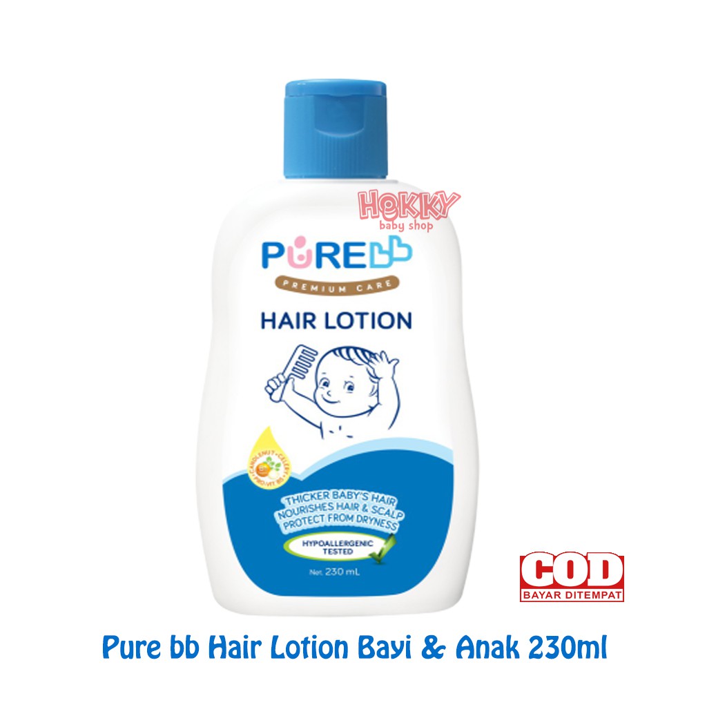 PURE BB Hair Lotion 230ml Minyak Rambut Bayi dengan Kemiri