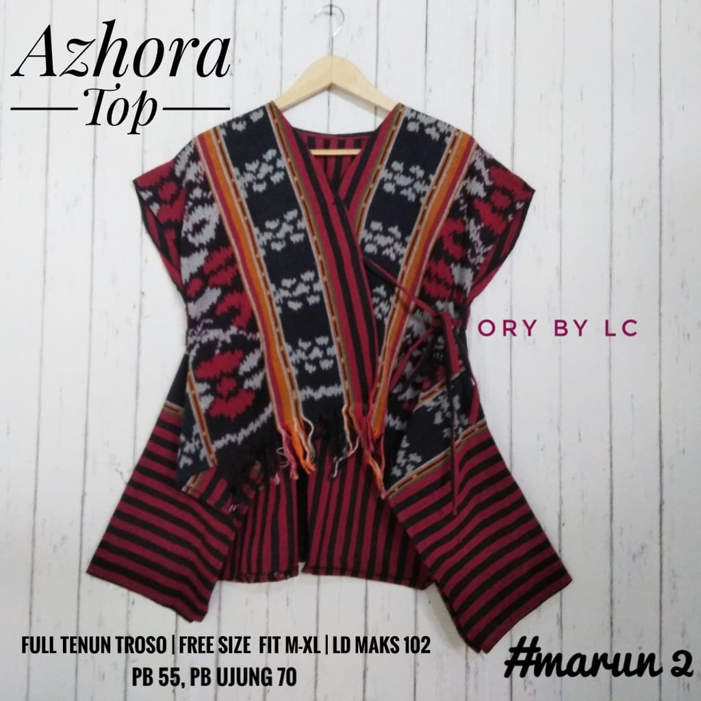 Azhora Top | Blus Tenun Wanita | Atasan Tenun Troso Ethnic