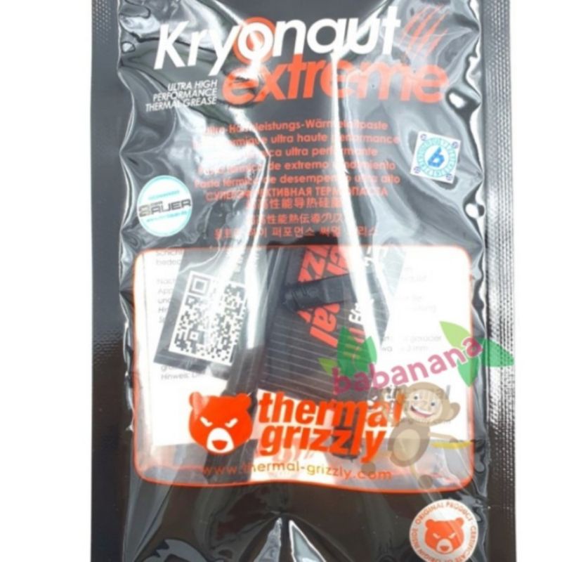 Thermal paste Grizzly Kryonaut Extreme Original 2gr pasta prosesor