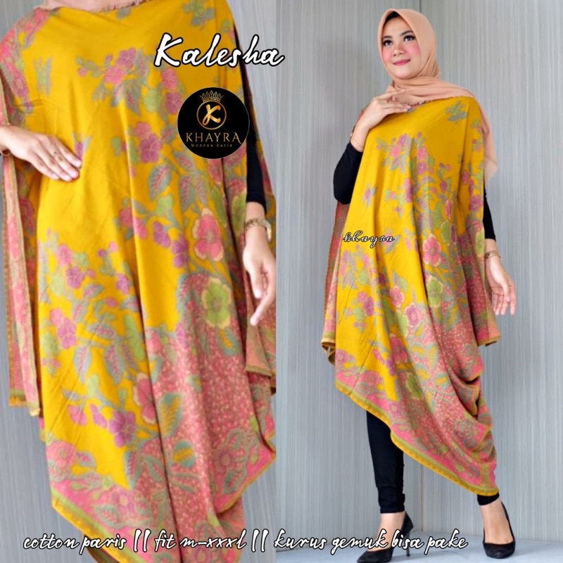 Kaftan Paris Baju Pesta Batik Dress Batik Kondangan Outfit Alesha Asimetris