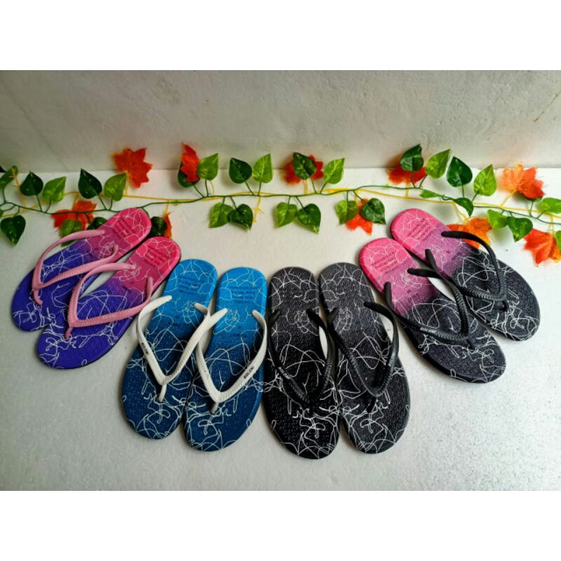 (GALAXY)Sandal Jepit Wanita Full Karet Motif Terbaru Boloni Galaxy