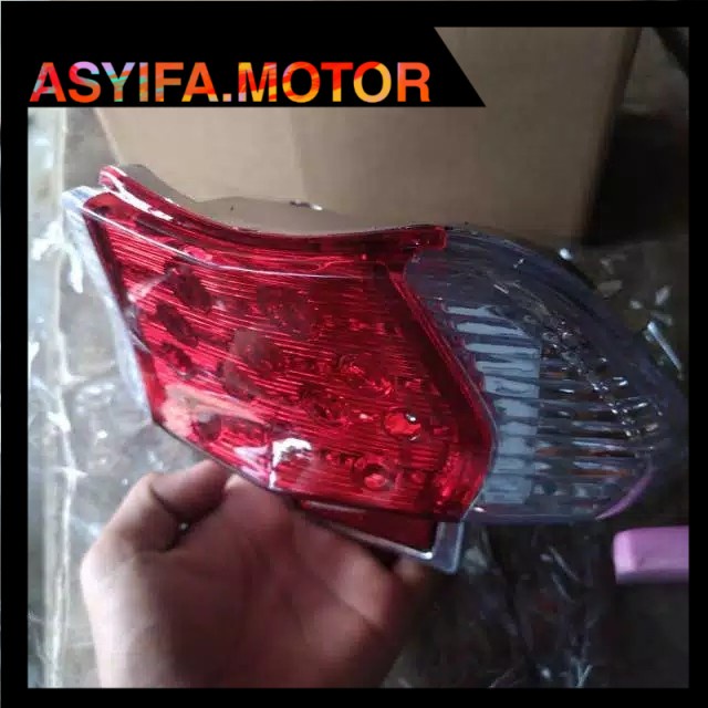lampu stop belakang set reflektor honda supra x 125 lama
