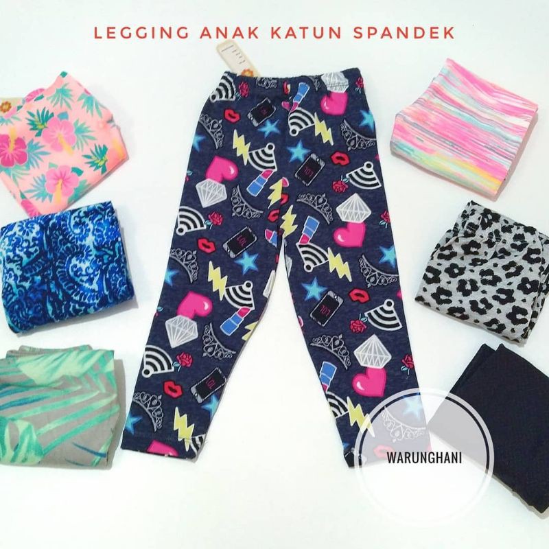 Celana Legging Anak Perempuan Katun Spandek Spandex Celana Panjang Anak Perempuan