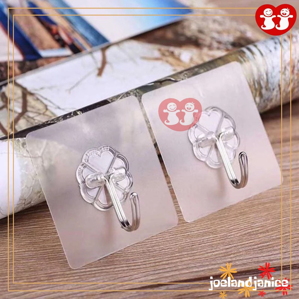 Tempelan Gantungan Transparan / Tempelan Hook Baut Paku/Tempelan Gantungan Dinding Ajaib Tanpa Bor