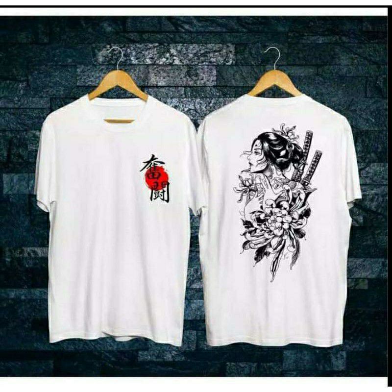 Kaos Samurai Gheisha / Kaos Jepang / Kaos Konveksi