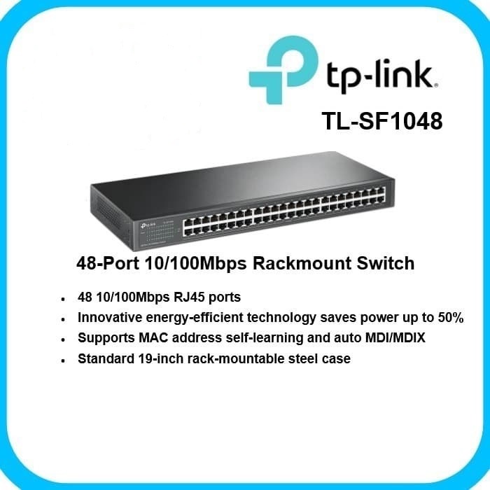 TP-LINK TL-SF1048 48-Port 10/100Mbps Rackmount Switch 48 Port