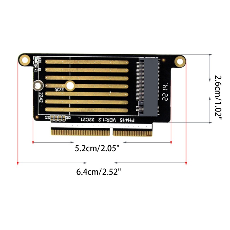 Btsg M2 NVMe SSD NGFF for Key for M to A1708 SSD Slot Adapter for Pro A1708 2017 2016 (Untuk Adaptor M.2 NVMe to A1708 SSD