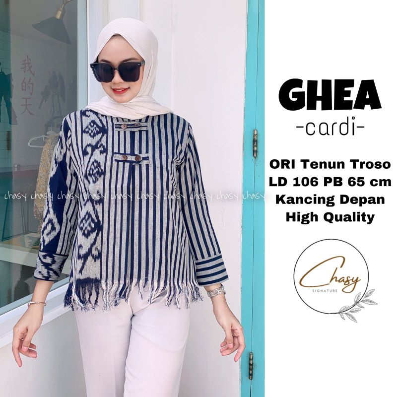 GHEA CARDI / CARDIGAN TENUN ORI / CARDIGAN BATIK / CARDIGAN WANITA KERJA / CARDIGAN TERBARU