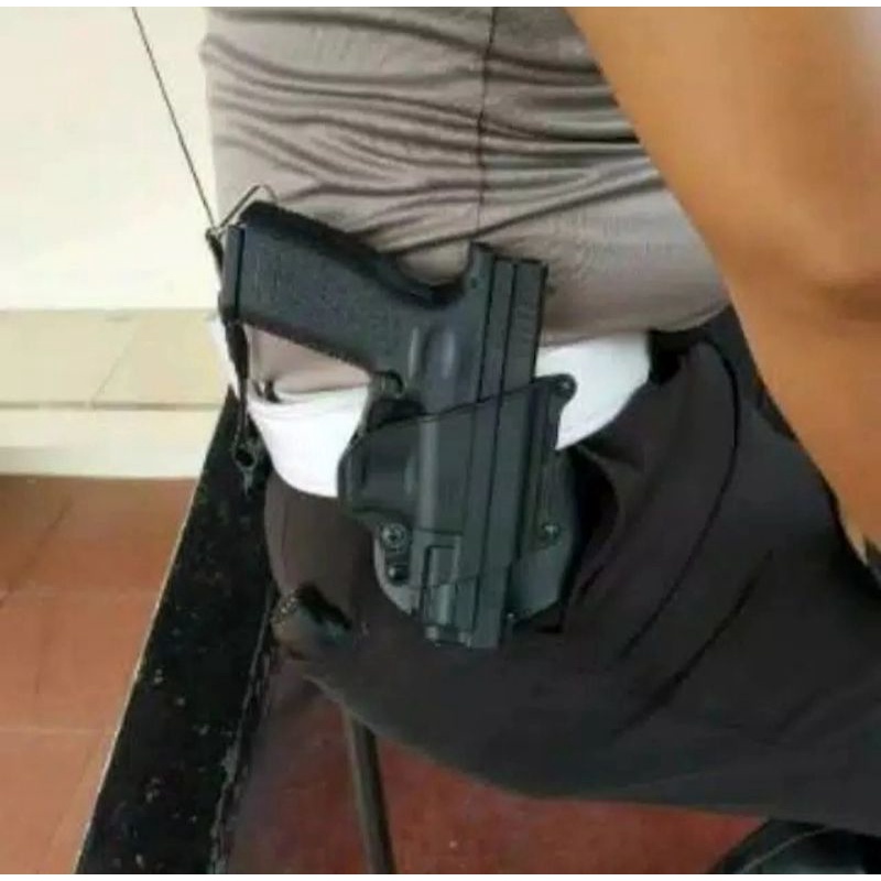 Holster HS 9 Polri Sarung HS9 Miring Siap Pasang Dikopel