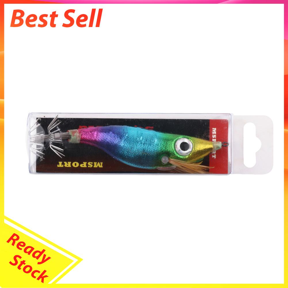 Umpan Pancing Cumi-Cumi Luminous 10cm 9g Bahan Kayu