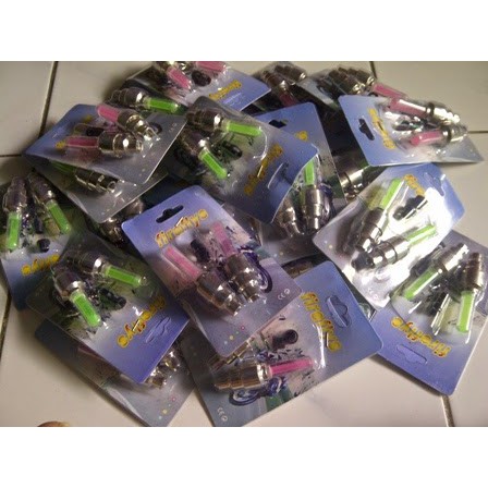 tutup pentil roda, lampu led roda (led biru, hijau, merah dan orange)