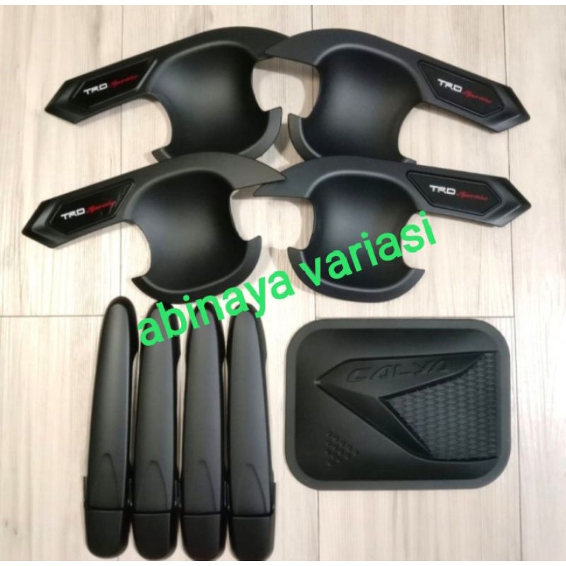 Paket Outer Handle Mobil CALYA &amp; Tutup Tangki Hitam