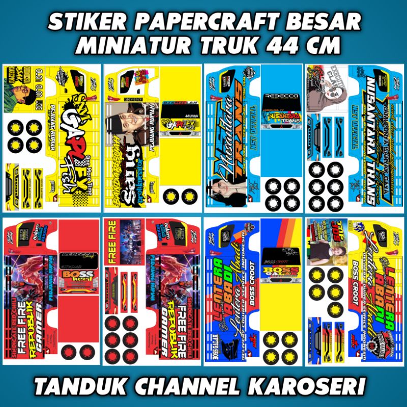 Stiker Papercraft Miniatur Truk Besar 44 Cm