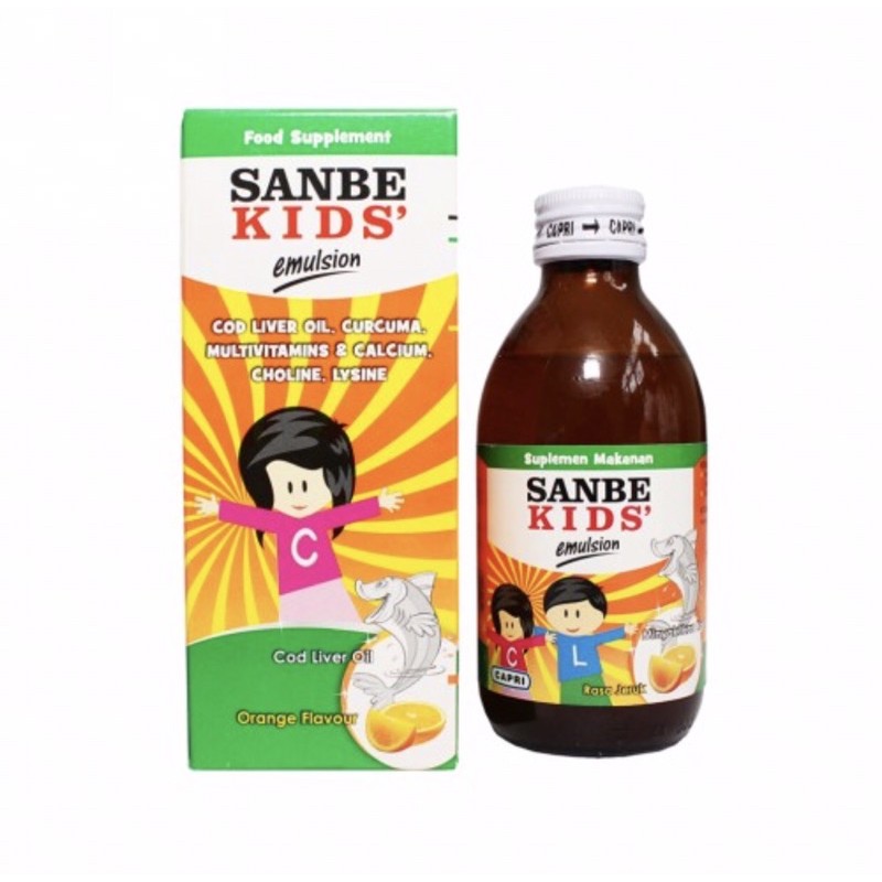 Sanbe kids emulsion 200 ml ( multivitamin penambah napsu makan anak )