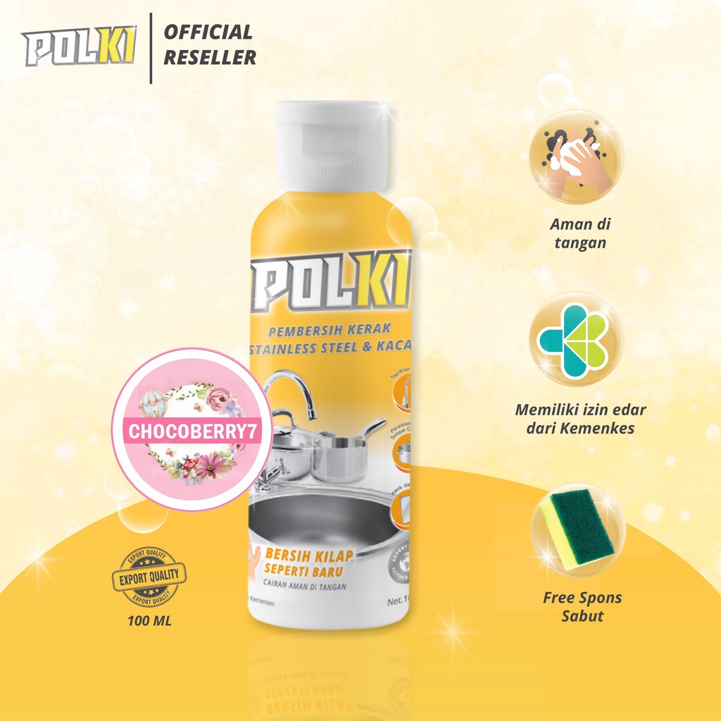 POLKI Pembersih Kerak Serbaguna 100 ml Kaca Panci Stainless Steel