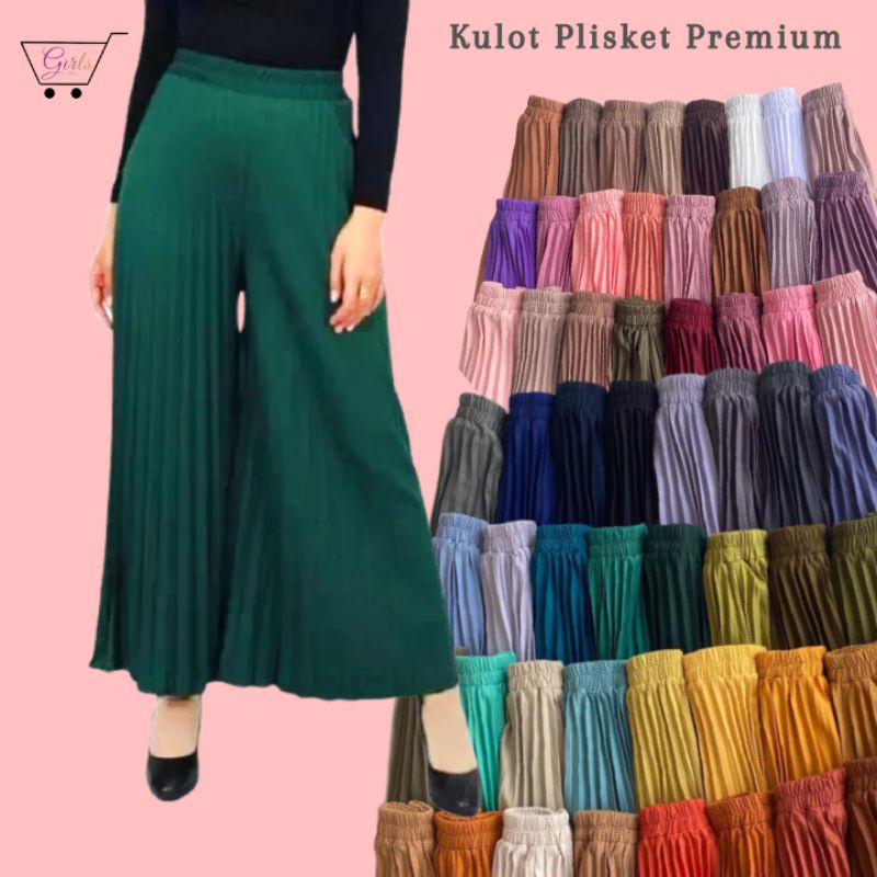 Kulot plisket / Kulot plisket premium / Highwaist Kulot Plisket / Kulot plisket premium jumbo m fit to xxl-2