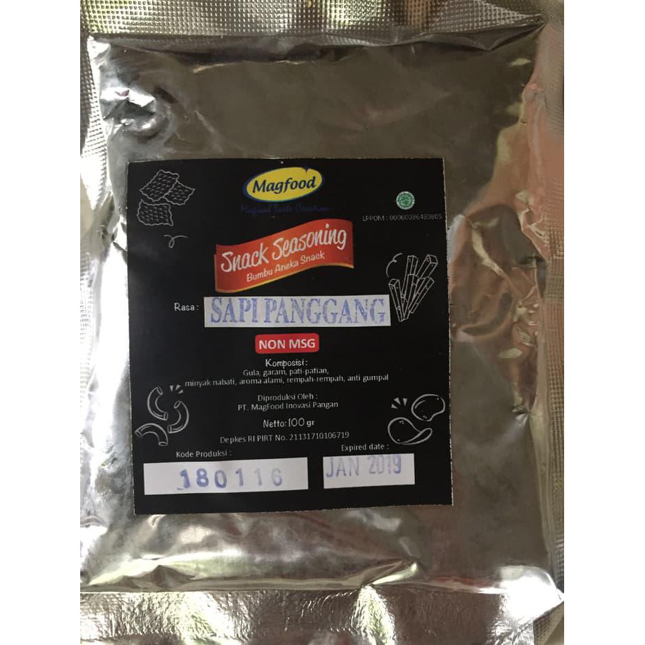 

Bumbu tabur Non MSG Sapi Panggang halal snack seasoning