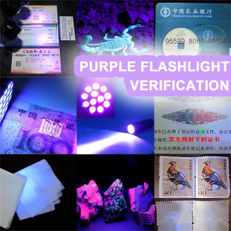 Senter UV 51 Led Warna Ungu Untuk Cek Uang Palsu
