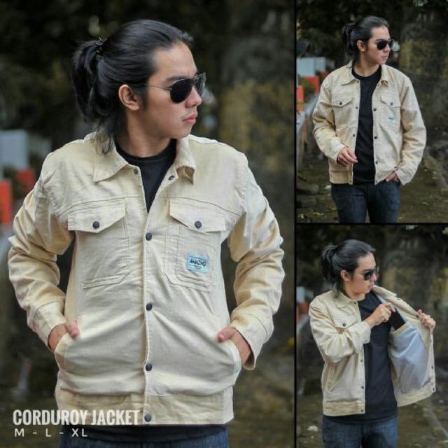 JAKET KEMEJA KASUAL PRIA / OUTER PRIA - CDR CREAM