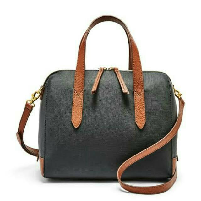 Fossil Sydney Satchel Black Multi like new