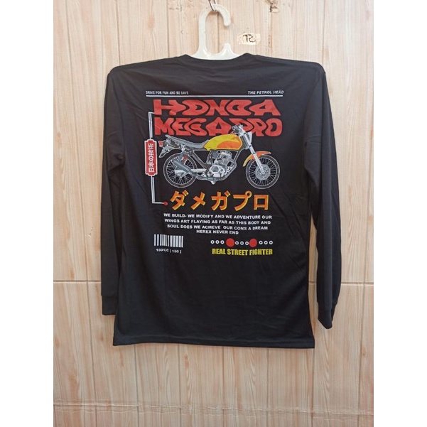 KAOS HONDA MEGAPRO HITAM LENGAN PANJANG