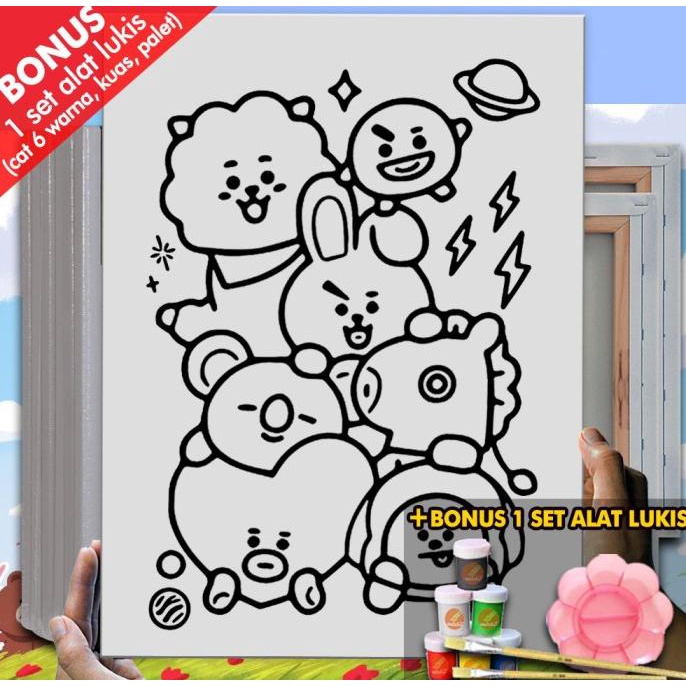 

PROMO Kanvas Lukis BT21 Melukis Anak BTS MEL1222