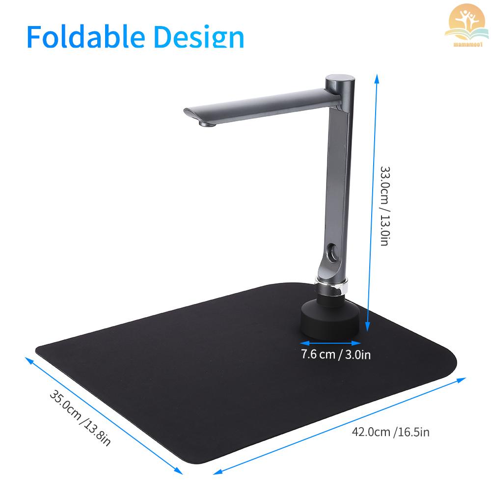 F60A USB Document Camera Scanner 5 Mega-Pixel HD Camera A4 Capture Size with LED Light Teaching Software for Teacher Classroom Online Teaching Course Distance Learning Education