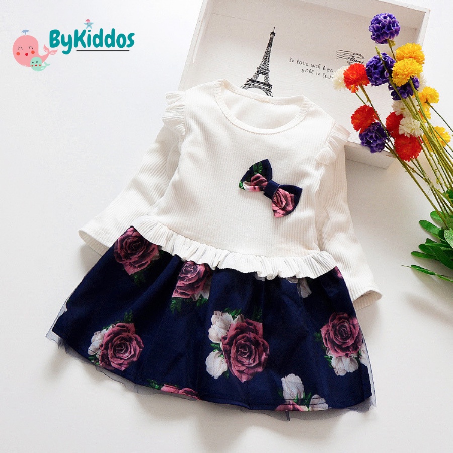 ByKiddos - Dress Import WONDER ROSE EBV / Baju Dress Anak Perempuan Impor