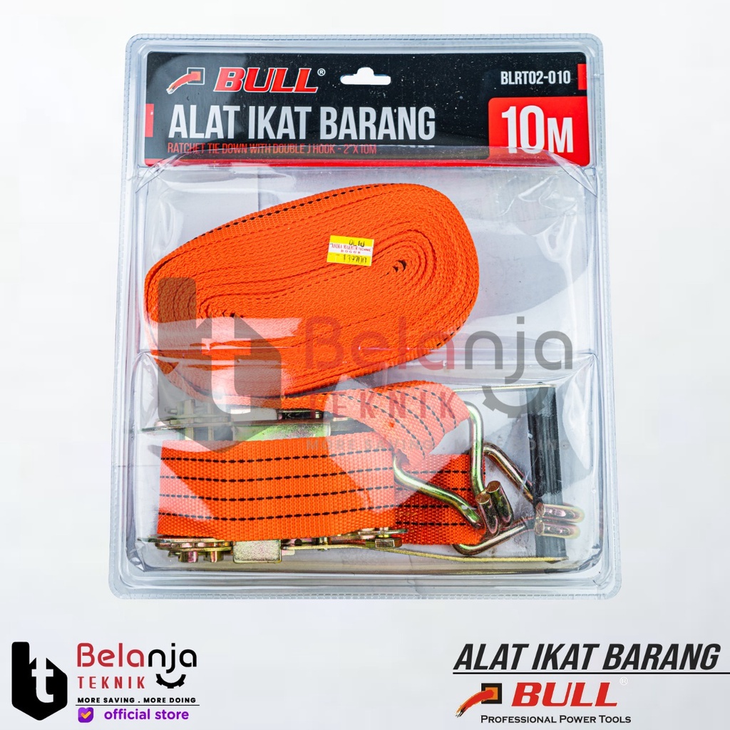 Bull Rachet Tie Down 10 Meter Alat Ikat Barang Tali Pengikat Barang 2"