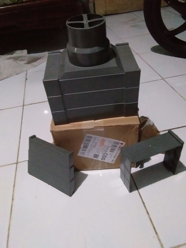 Sambungan Talang Air Pvc Kotak 4 Abu Merk Asvira