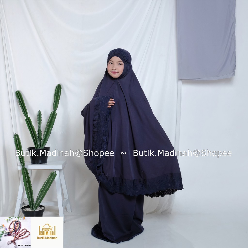 BUTIK.MADINAH MUKENA ANAK TANGGUNG (8-13 TAHUN) PASTELEENA BY SITI KHADIJAH DALANOVA