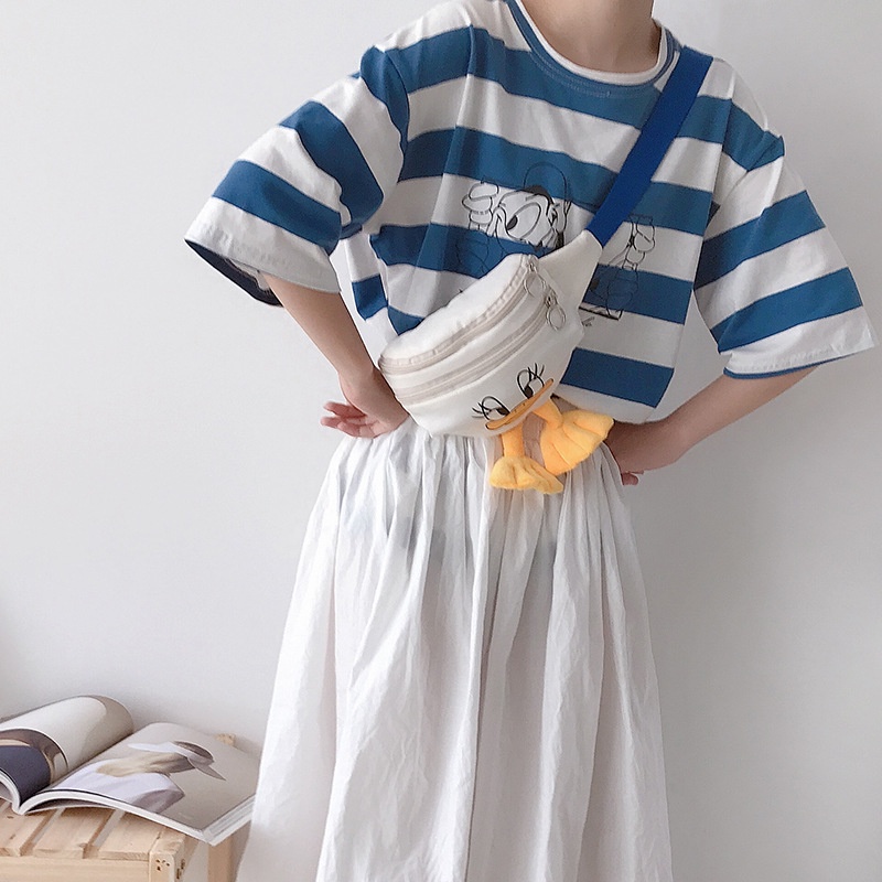 WAIST BAG SLING BACK DONALD DUCK / TAS KOREA SELEMPANG / TAS SLEMPANG KOREA 3D LUCU / donald bebek tas anak